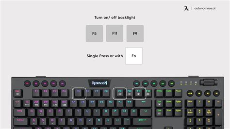 redragon keyboard light settings
